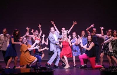 Lara Teeter, Caroline Coffey, and The KCBBC Hoofers perform Put on a Happy Face from  Photo