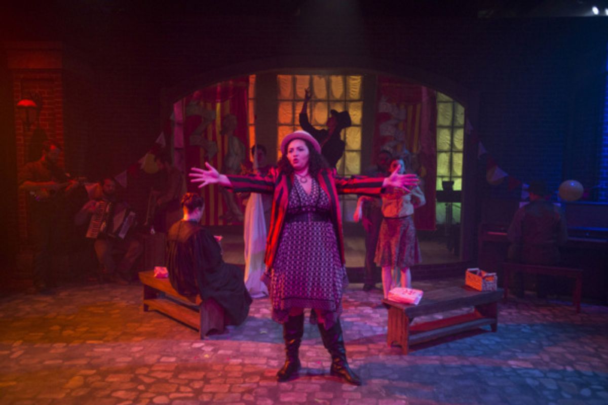 Bridget Adams-King with (l to r) Josiah Robinson, Mike Mazzocca, T.J. Anderson, Sarah Beth Tanner, Kelan M. Smith, Amanda Giles, Eric Loughlin, Melanie Vitaterna and Erik Pearson at 