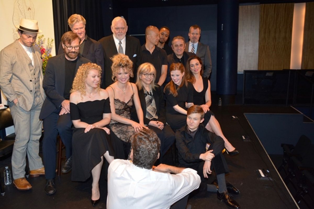 David Staller with Bryce Pinkham, Drew McVety, Karl Kanzler, Jim Brochu, Hank H. Kim, Brandon Jones, Michael McCormick, Bradford Cover, Margaret Loesser Robinson, Scarlett Strallen, Susan Haskins-Doloff, Lilly Tobin, Caroline Kinsolving and Eason Rytter at 