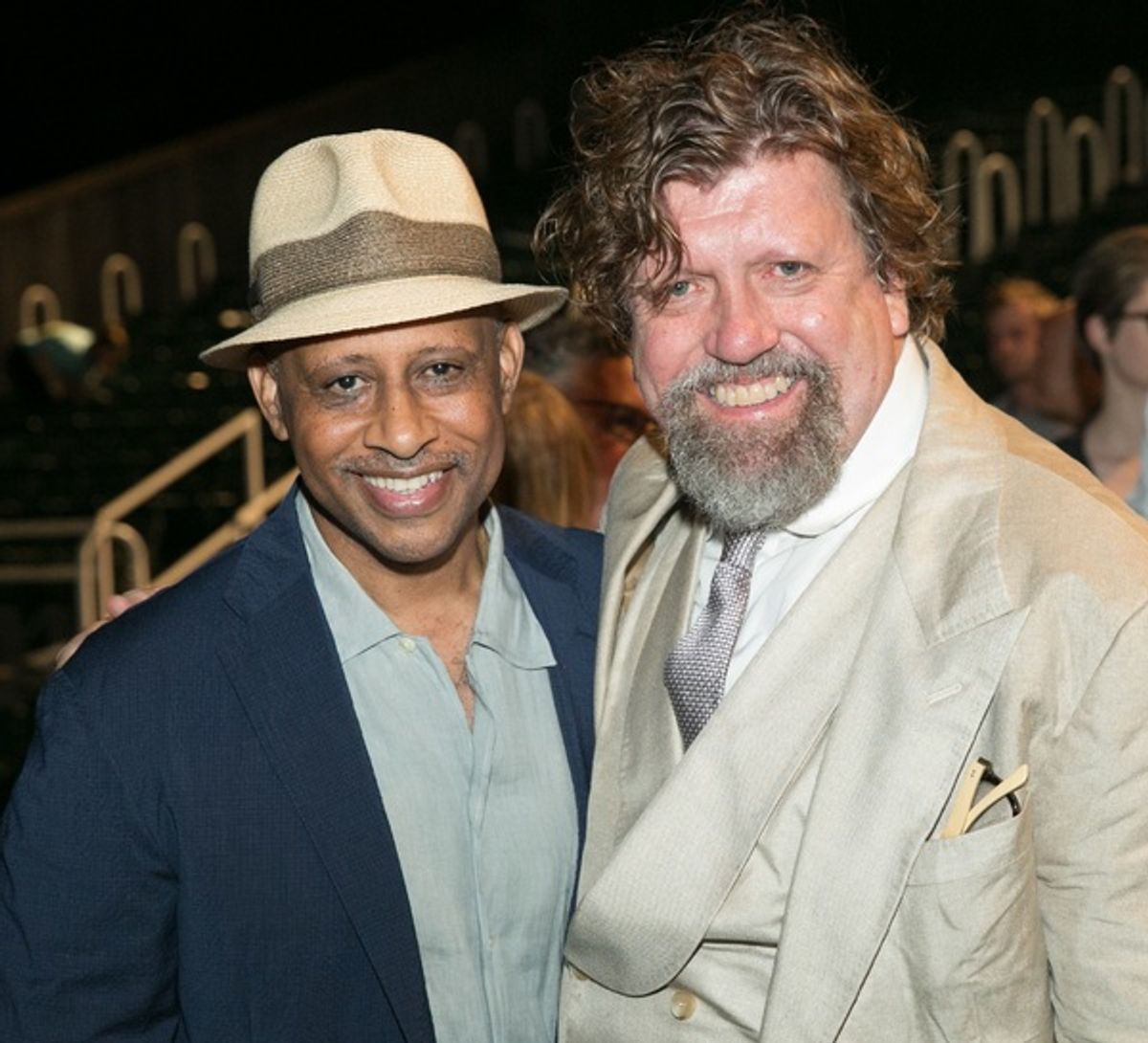 Director Ruben Santiago-Hudson and Public Theater Artistic Director Oskar Eustis at 