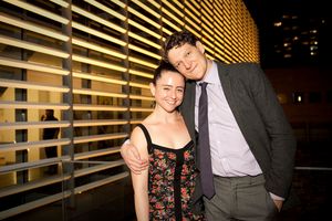 Director Danya Taymor with Gabriel Ebert Photo