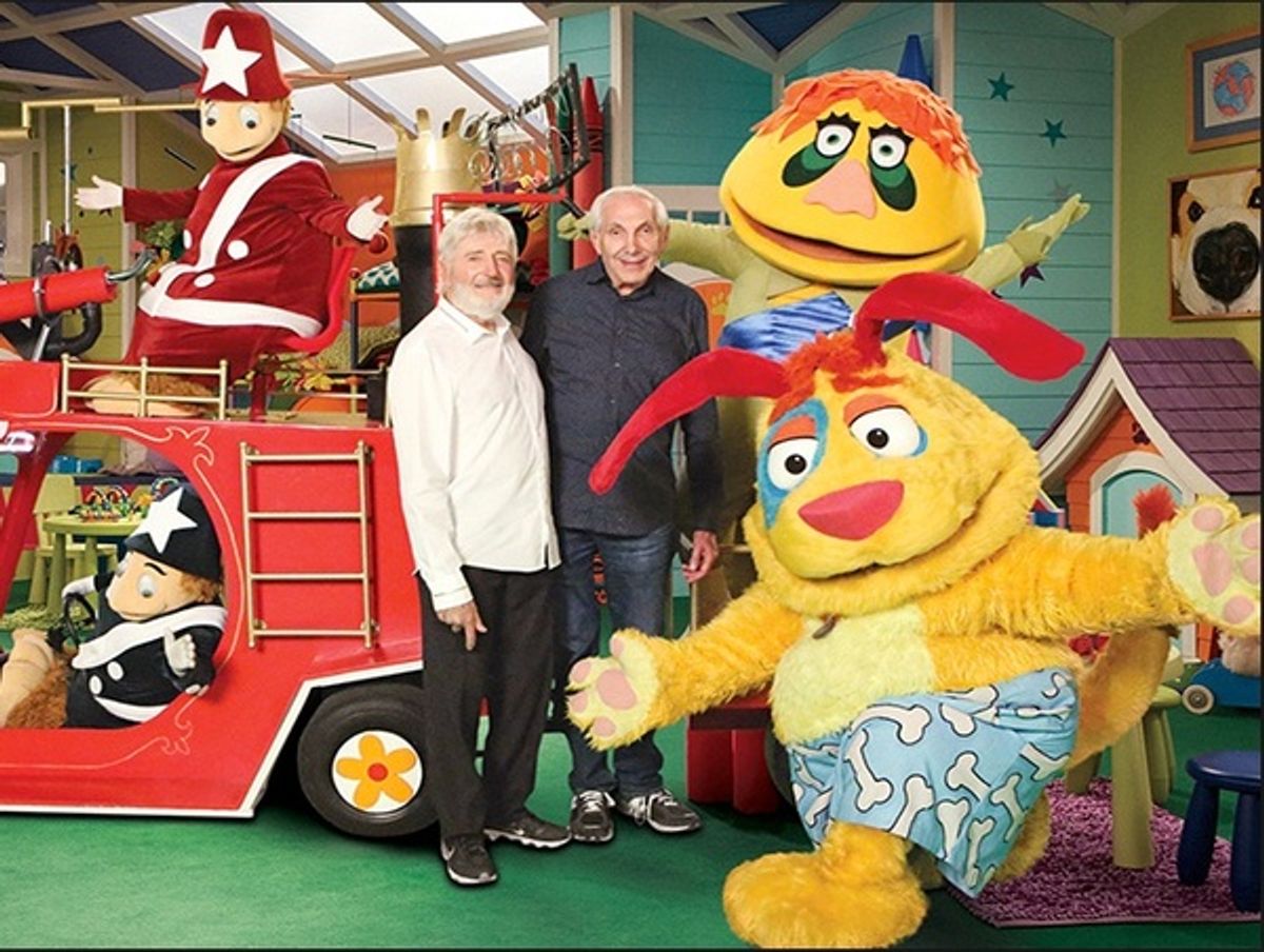 Sid & Marty Krofft with characters from HR Pufnstuff and Mutt & Stuff at 
