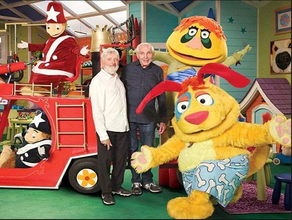 Sid & Marty Krofft with characters from HR Pufnstuff and Mutt & Stuff Photo