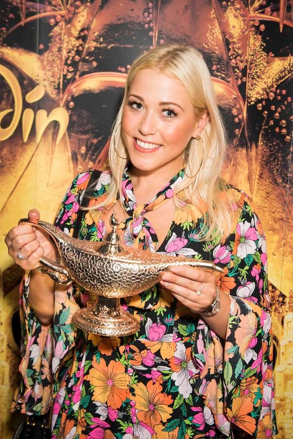 Amelia Lily attends Disney's Aladdin West End 2nd Anniversary party at the Century Cl Photo
