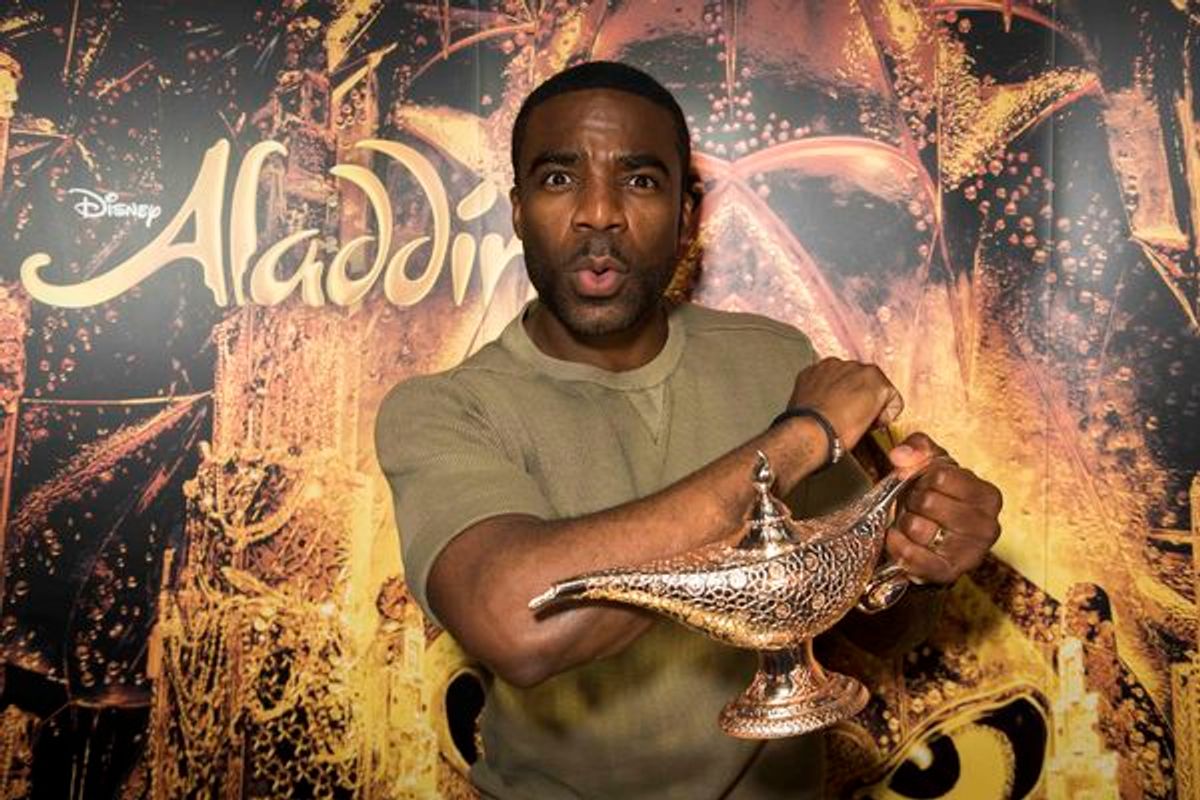 Ore Oduba attends Disney's Aladdin West End 2nd Anniversary party at the Century Club, London. Picture date Wednesday 20th June 2018. at 