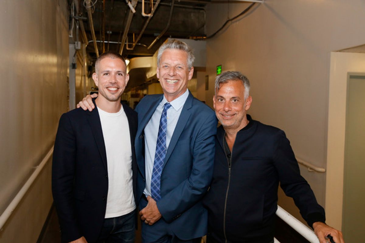 Stephen Karam, Michael Ritchie and Joe Mantello  at 