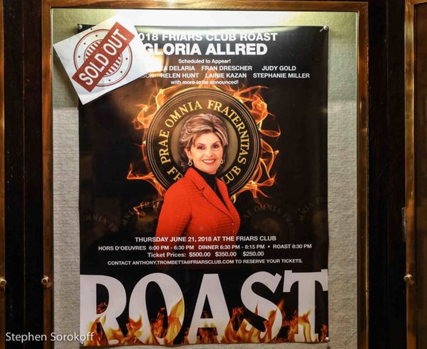 Photo Coverage: Gloria Allred Women's Rights Champion Roasted at the Friars Club Photo Coverage: Gloria Allred Women's Rights Champion Roasted at the Friars Club Image