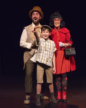 Danny McCammon, Bren Altenbach, and Dawn Simmons as Grasshopper, James, and Ladybug Photo