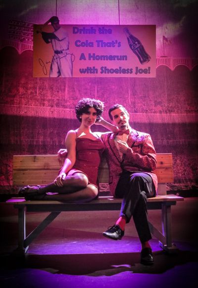 Katherine Winter as Lola and Thomas Dieter as Applegate  in Woodstock Playhouse's pro Photo