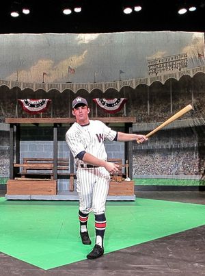 Chase Michael Tucker as Joe Hardy in Woodstock Playhouse's production of Damn Yankees. @ BroadwayWorld Chase Michael Tucker as Joe Hardy in Woodstock Playhouse's production of Damn Yankees Photo