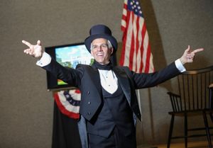 Neal Mayer as President James K. Polk in Who Is James K. Polk? by Kevin J. Alcock. Photo by Alejandro Gomez @ BroadwayWorld Neal Mayer as President James K. Polk in Who Is James K. Polk? by Kevin J. Alcock. Ph Photo
