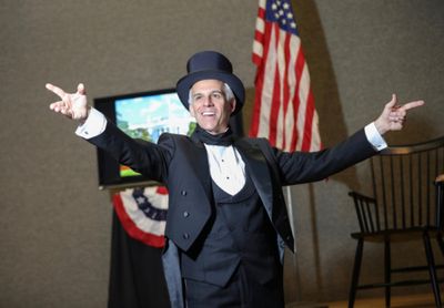 Neal Mayer as President James K. Polk in Who Is James K. Polk? by Kevin J. Alcock. Ph Photo