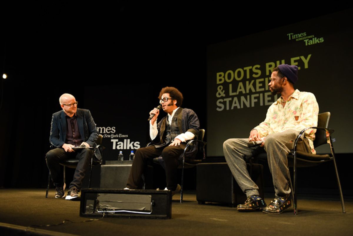 Logan Hill, Boots Riley, Lakeith Stanfield at 