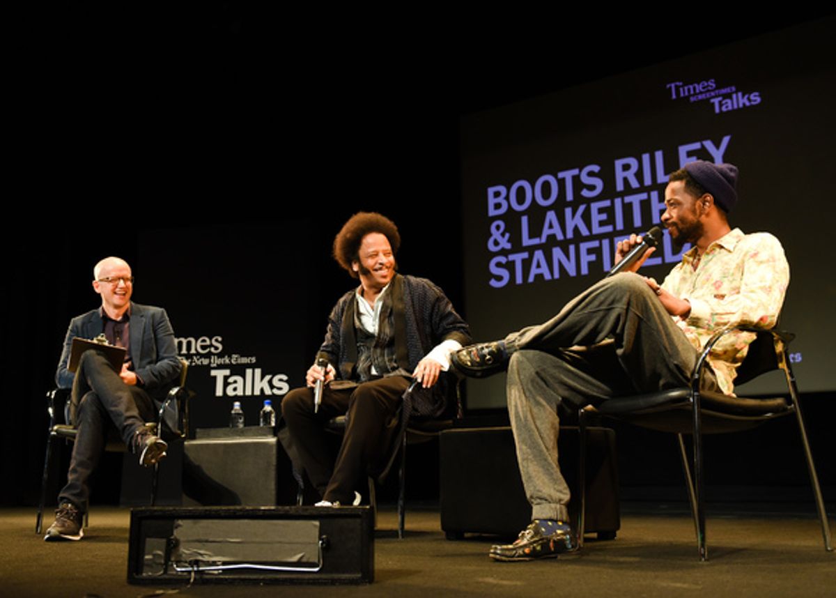 Logan Hill, Boots Riley, Lakeith Stanfield at 