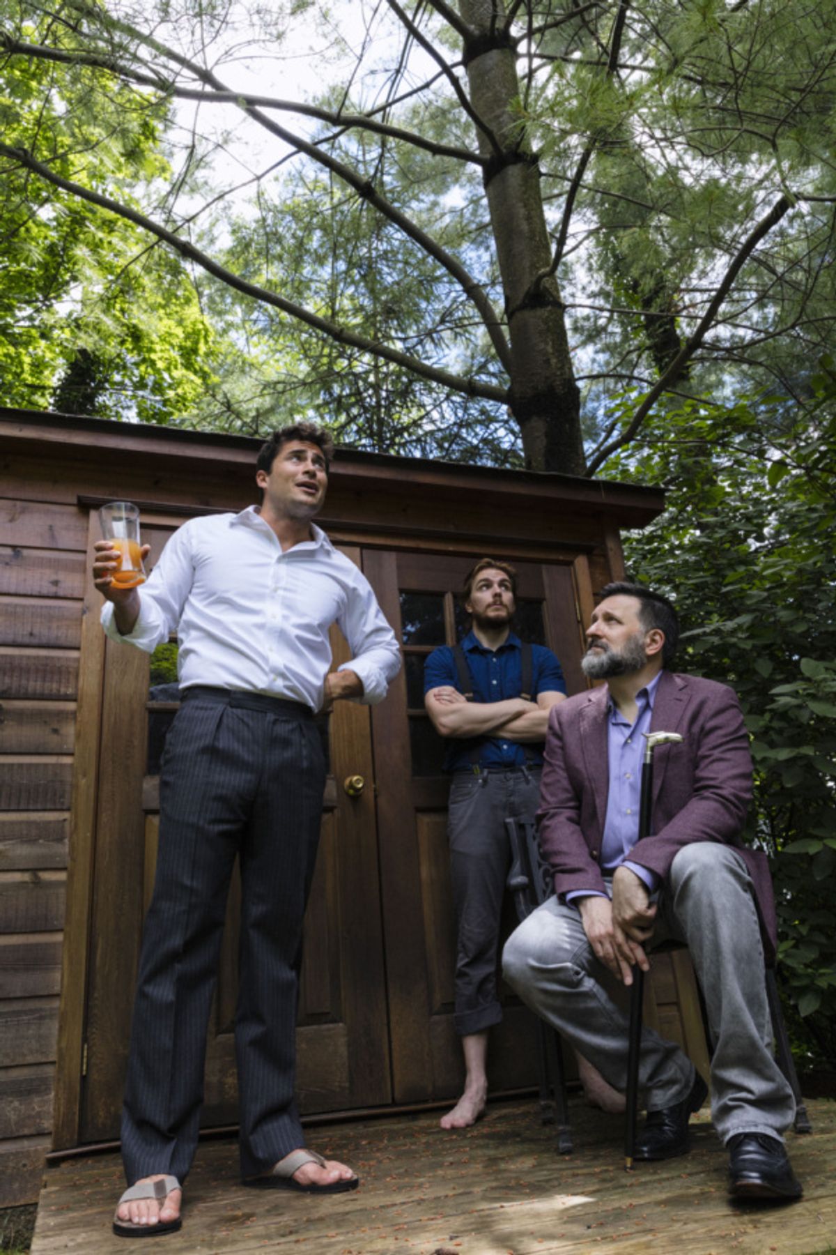 Photo Credit: George McClintock  
Cast From Left to Right:
Olivier Renaud, Jay William Thomas, David Leeper 
 at 