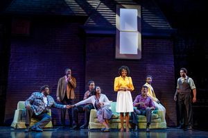 Brad Raymond as Ronald Winans, Matthew Griffin as Carvin Winans, Jay McKenzie as Michael Winans, Nita Whitaker as Mom Winans, Loren Lott as CeCe Winans, Milton Craig Nealy as Pop Winans, Donald Webber Jr. as BeBe Winans, and Jarran Muse as Marvin Winans, @ BroadwayWorld Brad Raymond as Ronald Winans, Matthew Griffin as Carvin Winans, Jay McKenzie as Mic Photo