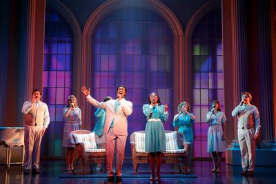 Donald Webber Jr. as BeBe Winans and Loren Lott as CeCe Winans, with members of the C Photo