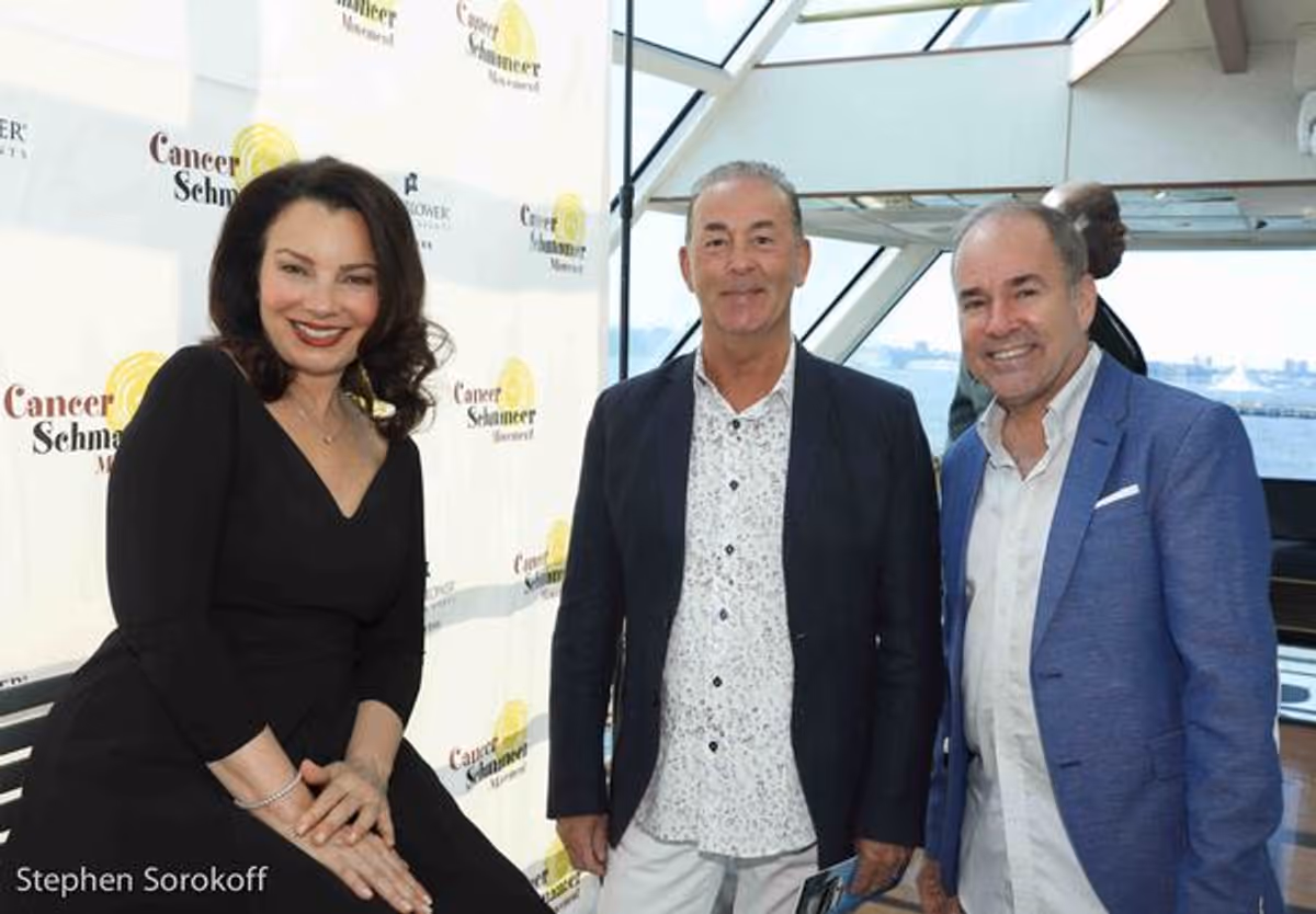 Fran Drescher, Trevor Hardwick, Stephen Flaherty at 
