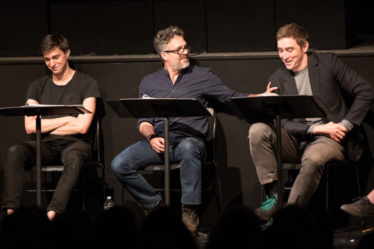 Gideon Glick, Mark Ruffalo and Lee Pace at 