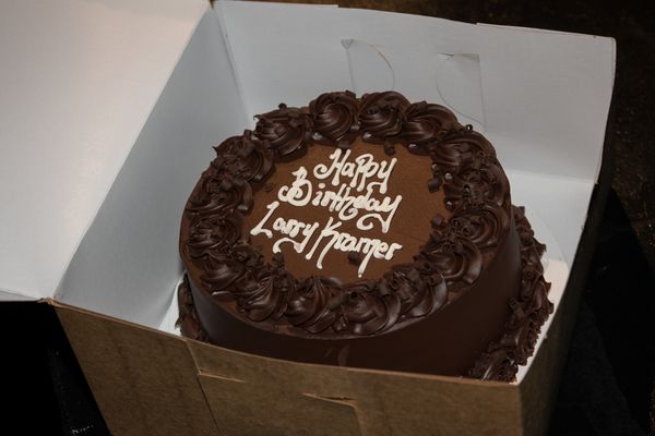 Larry Kramer??s birthday cake Photo