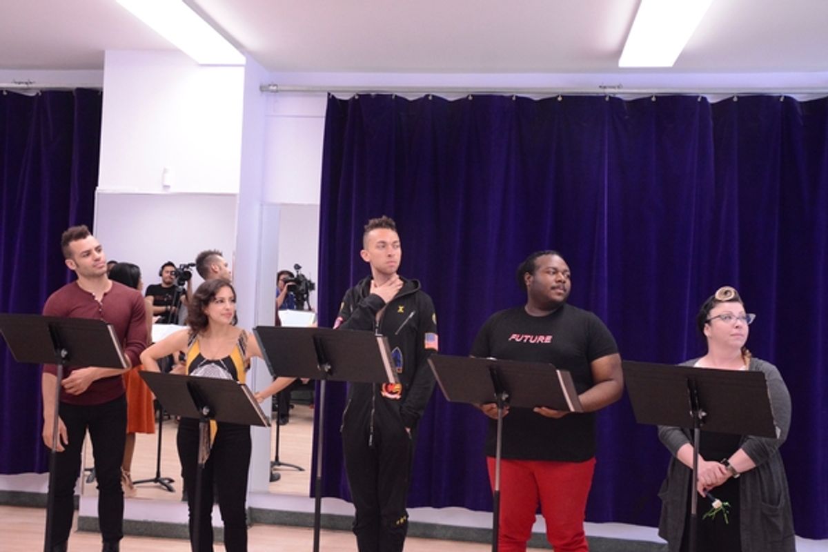 From EMOJILAND-Cooper Howell, Laura Nicole Harrison (Book. Music and Lyrics), Jordon Bolden, Brandon L. Armstrong and Jessie Alagna at 