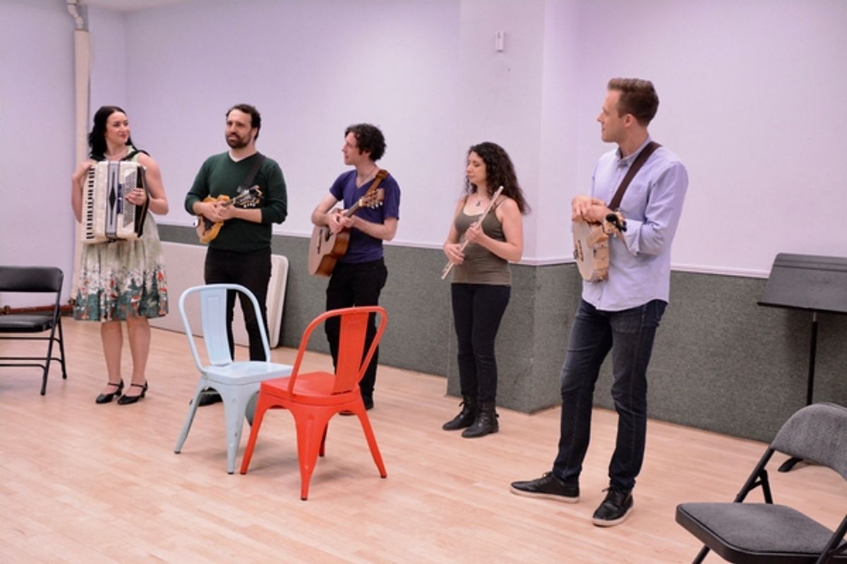 Juliana Wheeler, Sam De Roest, Kyle Acheson, Lindsay Zaroogian and Joshua Stenseth at NYMF Previews New 2018 Shows
