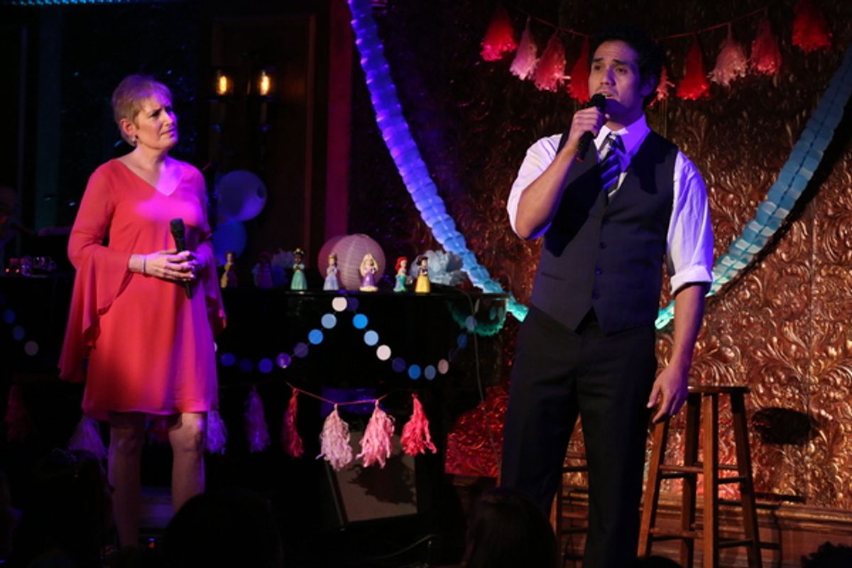 Liz Callaway and Adam Jacobs sing â€"Out of Thin Airâ€ from â€"Aladdin: Prince of Thievesâ€
 at 