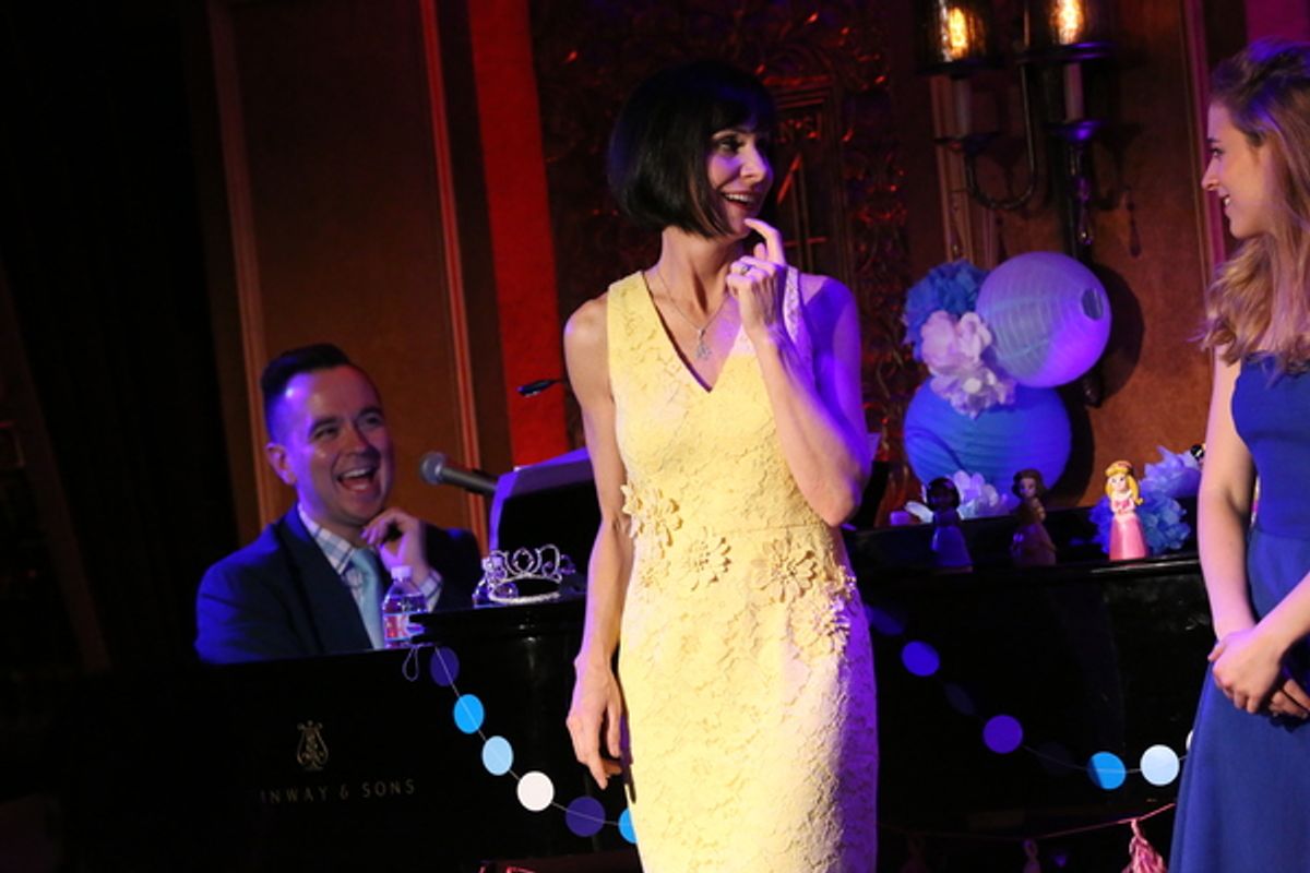 Benjamin Rauhala and Susan Egan plan a birthday surprise for Christy Altomare at 