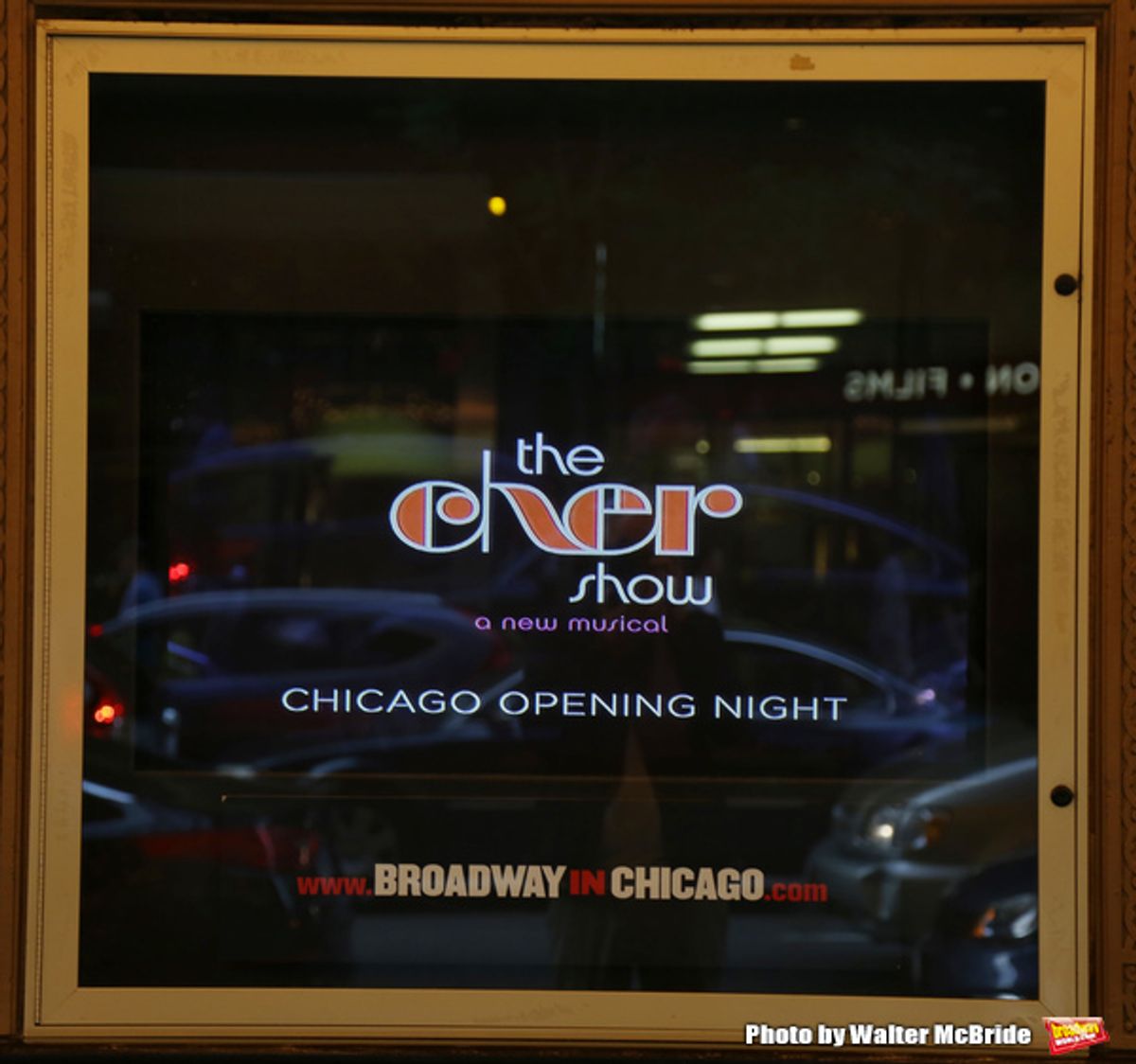 CHICAGO, IL - JUNE 28:  Theatre Marquee for the Opening Night Premiere of 'The Cher Show' at the Oriental Theatre on June 28, 2018 in Chicago.  (Photo by Walter McBride/Getty Images) at 
