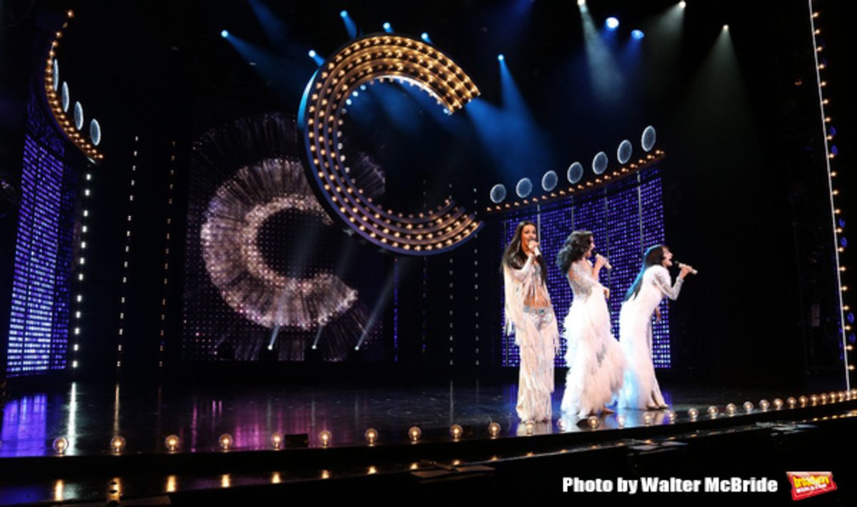 CHICAGO, IL - JUNE 28:  Teal Wicks, Stephanie J. Block and Micaela Diamond  during the Pre-Broadway Premiere Opening Night Curtain Call for 'The Cher Show' at the Oriental Theatre on June 28, 2018 in Chicago.  (Photo by Walter McBride/Getty Images) *** Lo at 