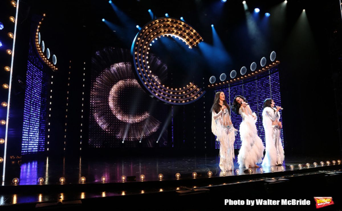 CHICAGO, IL - JUNE 28:  Teal Wicks, Stephanie J. Block and Micaela Diamond  during the Pre-Broadway Premiere Opening Night Curtain Call for 'The Cher Show' at the Oriental Theatre on June 28, 2018 in Chicago.  (Photo by Walter McBride/Getty Images) *** Lo at 