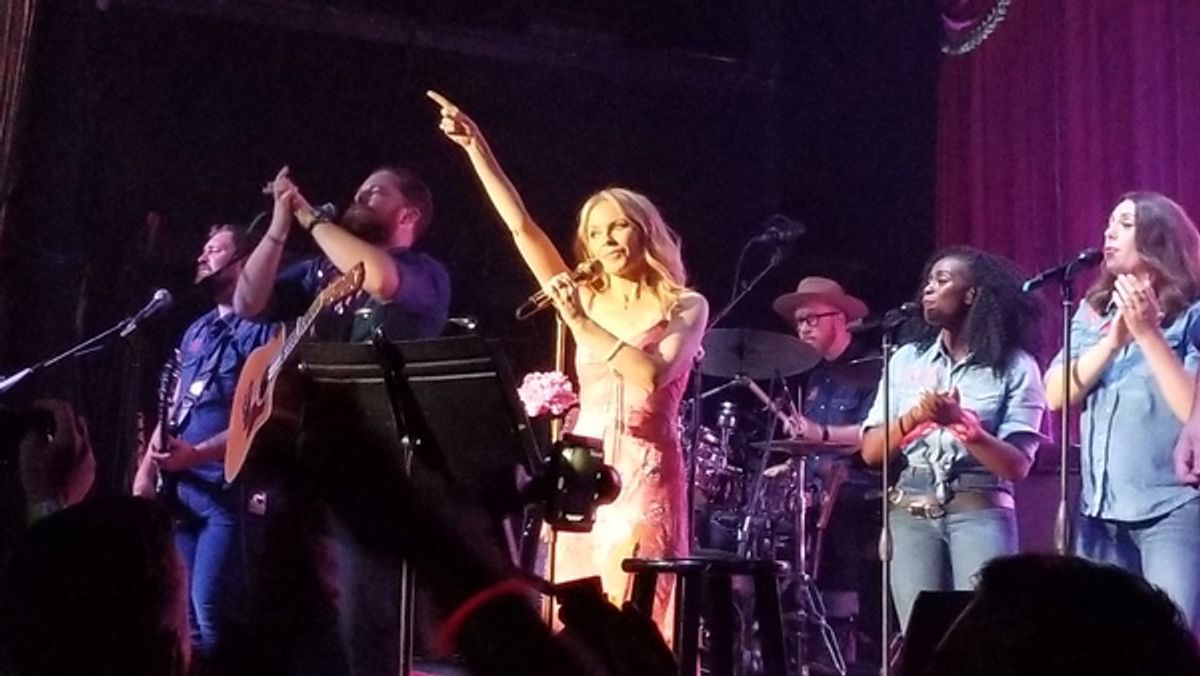 Kylie Minogue and band performing at Bowery Ballroom, Monday, June 25, 2018. Photo by @TheMickLewis  at 