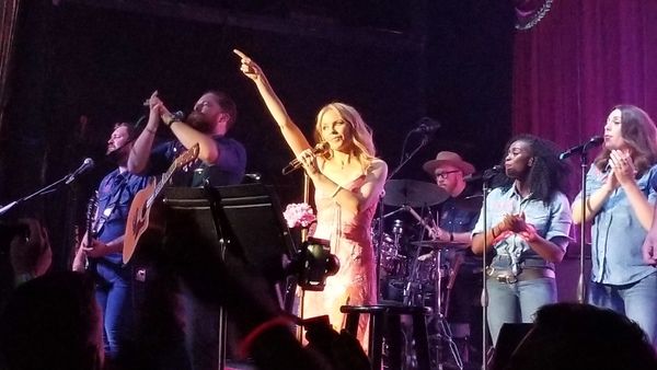 Kylie Minogue and band performing at Bowery Ballroom, Monday, June 25, 2018. Photo by Photo