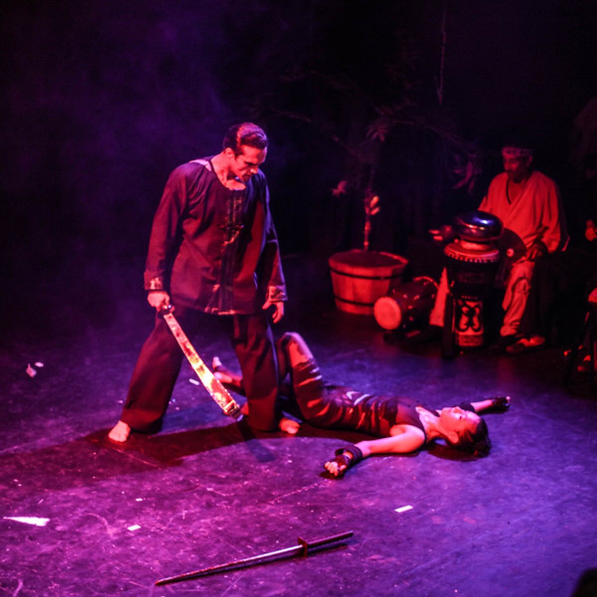 Tony Ortiz (Scorpion) and Shoko Tamai (Subaru) in Ninja Ballet 'Ma' with live musical accompaniment. Photo by Thomas Wilson @thomaswilsonpics at 