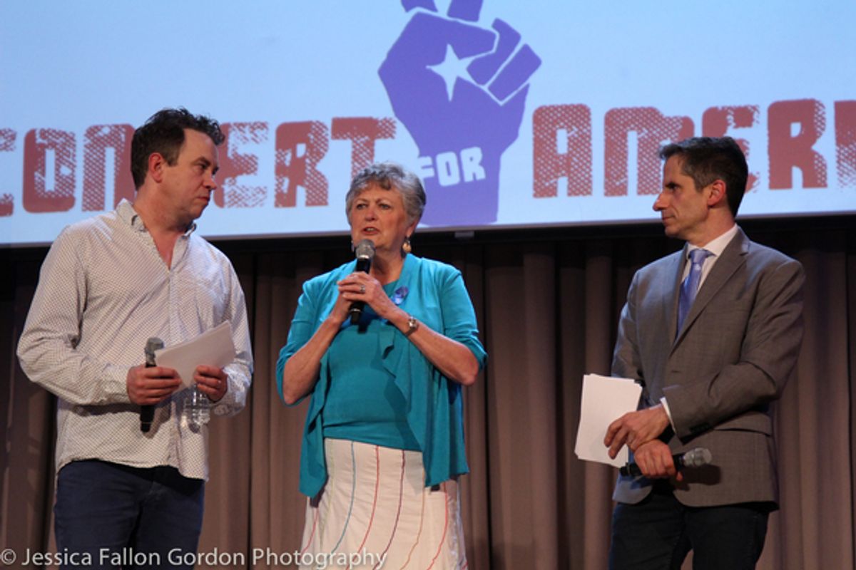James Wesley and Seth Rudetsky with Terri Burke from TX ACLU  at 