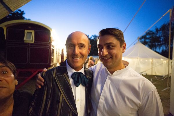 Director Cal McCrystal and Takis, Production Designer  Photo