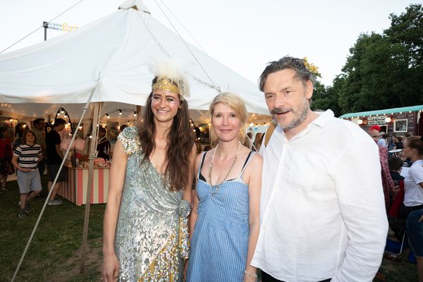 Nancy Trotter Landry, Julia Davis and Julian Barratt Photo
