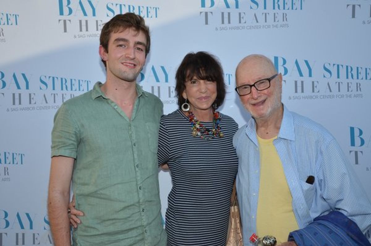 Mercedes Ruehl, son Jake, and Jules Feiffer. Photo by Barry Gordin
 at 