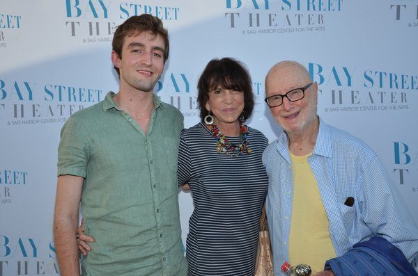 Mercedes Ruehl, son Jake, and Jules Feiffer. Photo by Barry Gordin
 Photo