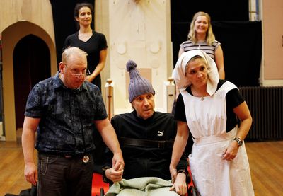 Adrian Scarborough, Rhys Ifans and Debra Gillett Photo