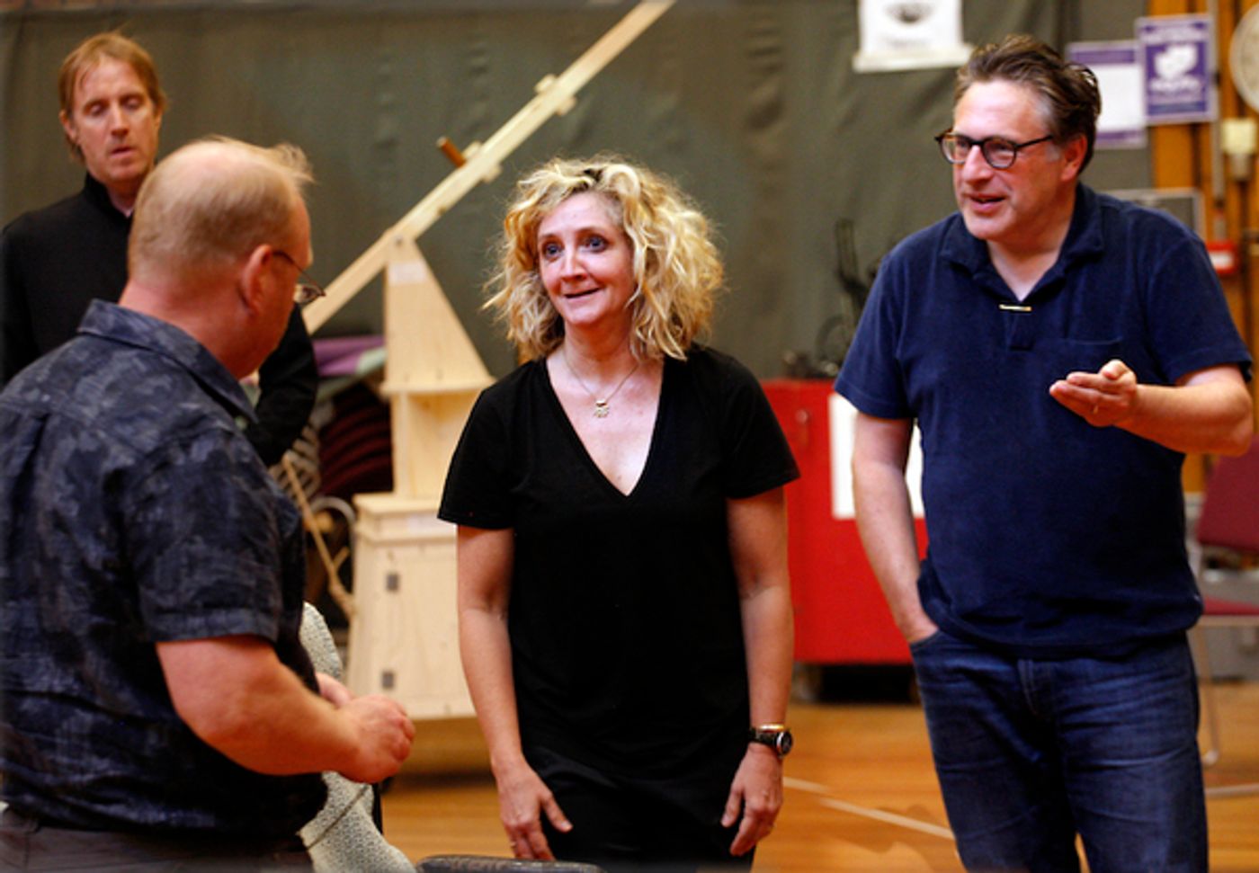 Photo Flash: Rhys Ifans, Patrick Marber and the Cast of EXIT THE KING In Rehearsal  Image
