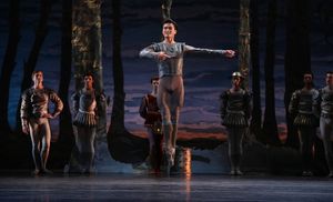 Houston Ballet Principal Chun Wai Chan as Siegfried with Artists of Houston Ballet in Photo