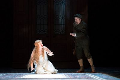 MÃ©lisandeÂ (Christina Gansch) and GolaudÂ (Christopher Purves) Photo