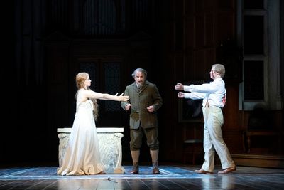 MÃ©lisandeÂ (Christina Gansch), GolaudÂ (Christopher Purves) and PellÃ©asÂ  Photo