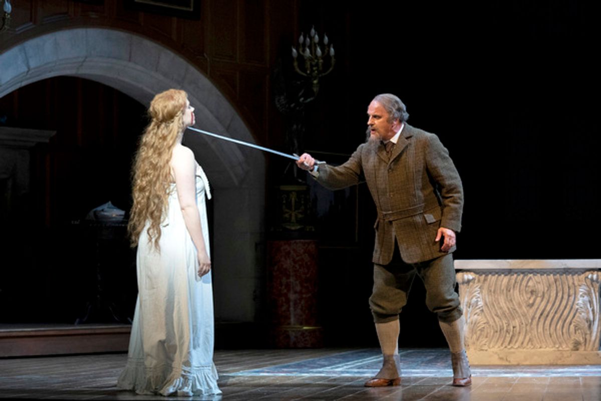 MÃ©lisandeÂ (Christina Gansch), GolaudÂ (Christopher Purves) and PellÃ©asÂ (John Chest) at 