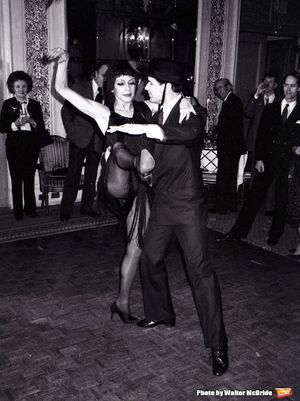 Liliane Montevecci dancing with Lee Roy Reams at a Broadway Benefit on Jan 30, 1983 i Photo