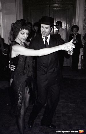 Liliane Montevecci dancing with Lee Roy Reams at a Broadway Benefit on Jan 30, 1983 i Photo