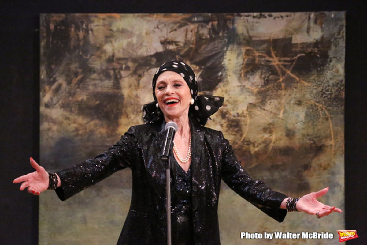 Liliane Montevecchi performing at 'Love n' Courage' - Theater for the New City Benefit at The National Arts Club on February 24, 2014 in New York City. at 