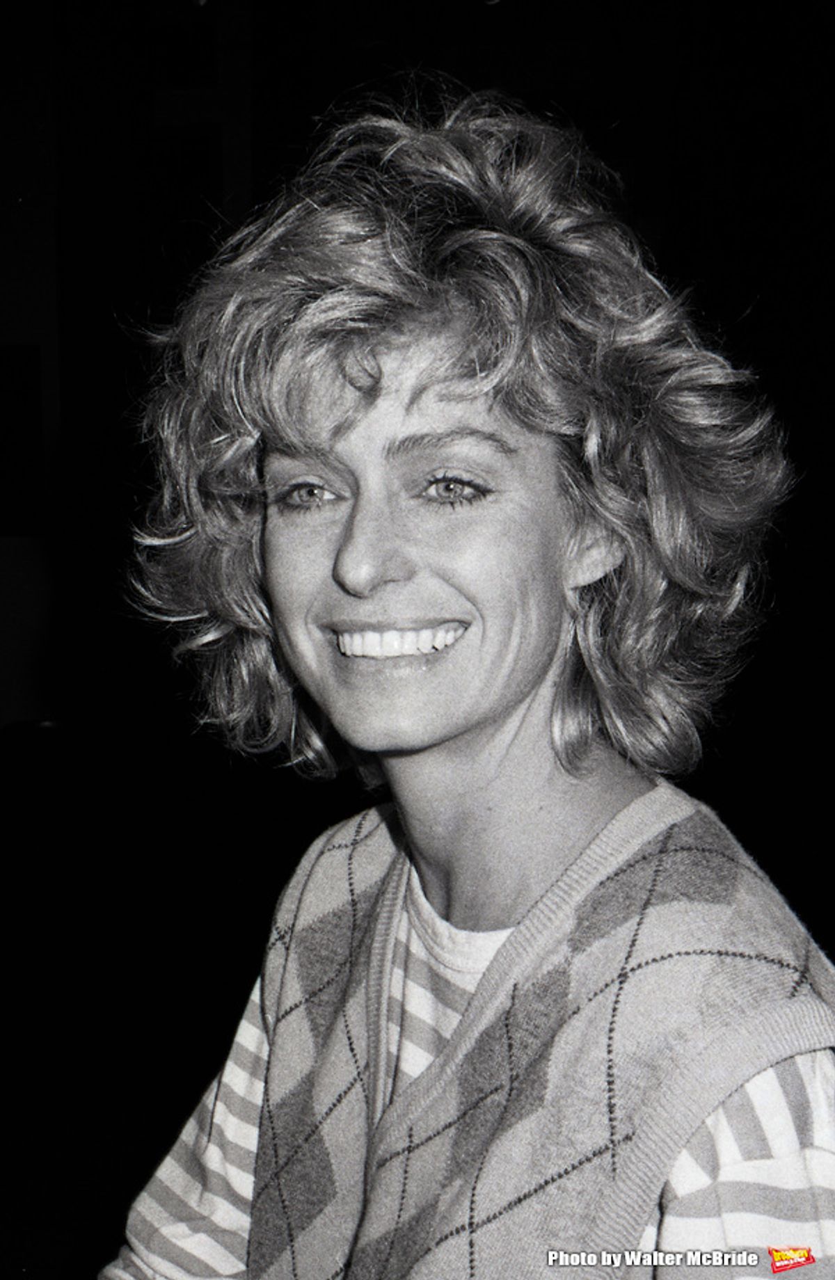 Farrah Fawcett during rehearsals for 'Extremeties' on June 17, 1983 at Westside Arts Theatre in New York City. at 