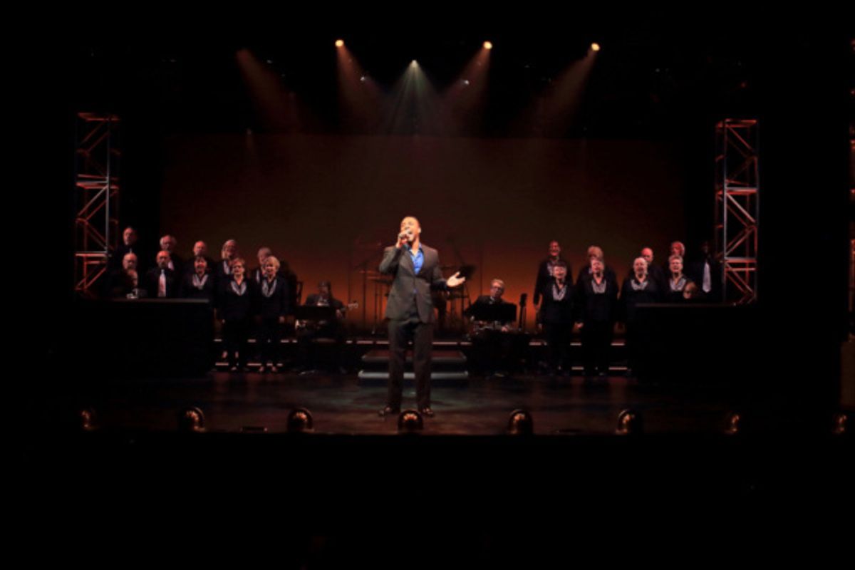 Alfred Jackson and the Flat Rock Playhouse Chorus in Broadway on the Rock at Flat Rock Playhouse at 